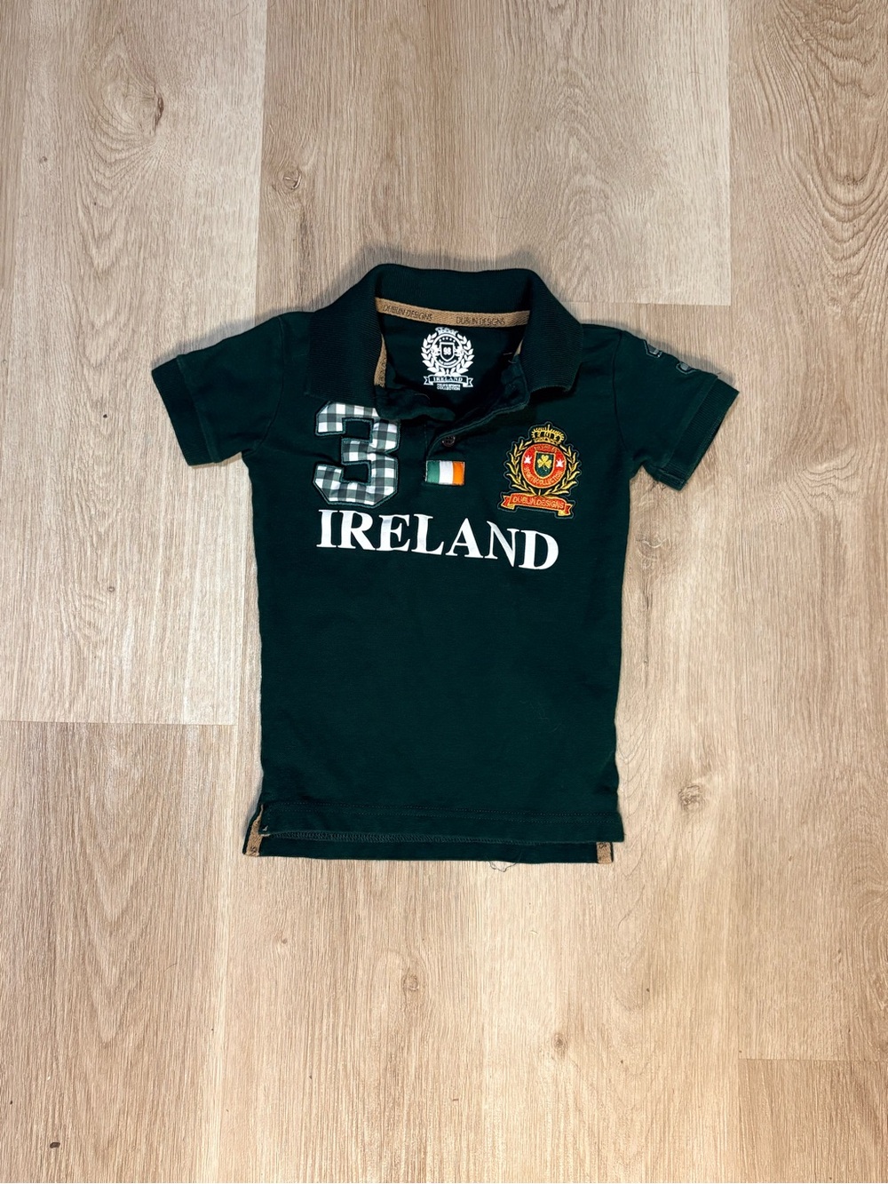 Dublin Designs Green Ireland Polo Shirt Toddler Chief Keef Y2K Skater Streetwear